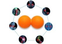 Масажний м'ячик EasyFit TPR подвійний 12х6 см помаранчевий