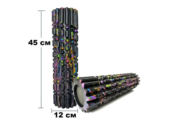 Масажний ролик EasyFit Morze 45 см Чорний