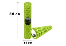 Масажний ролер EasyFit Grid Roller 60 см v.3.1 салатовий