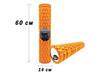 Масажний ролер EasyFit Grid Roller 60 см v.3.1 помаранчевий