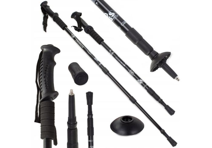 Палиця для скандинавської ходьби EasyFit Energia чорна