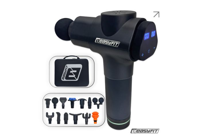 Перкусійний вібромасажер EasyFit UltraGun 13 насадок