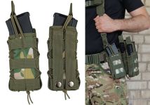 Підсумок під два магазини АК одинарний закритий мультикам (MOLLE, підсумок на розгрузку, жилет, РПС)