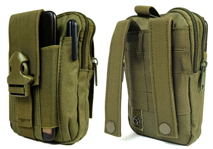 Підсумок-органайзер для телефону, документів та особистих речей мультикам (тактичний утилітарний, на РПС, пояс, жилет, ремінь