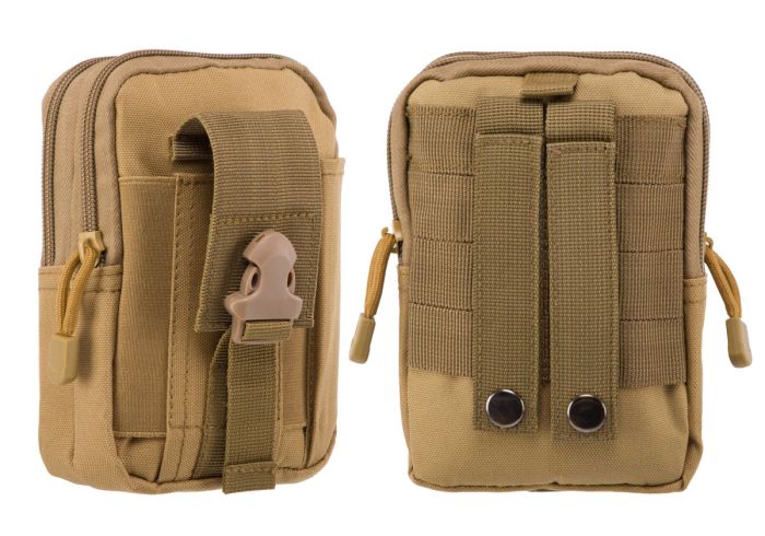 Підсумок-органайзер для телефону, документів та особистих речей койот (тактичний утилітарний, на РПС, пояс, жилет, ремінь