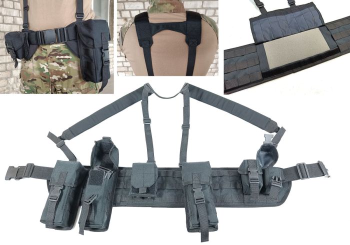 	Розвантажувальний пояс тактичний (РПС) з комплектом підсумків (5 шт) Palianytsia Advanced чорний