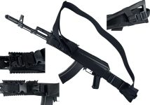 Ремінь збройовий трьохточковий тактичний 3-point чорний (трьохточка