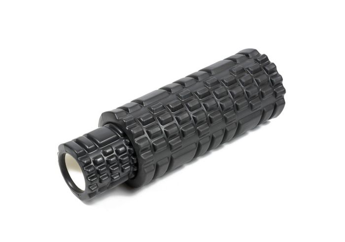 Масажний ролик EasyFit Grid Roller Double 33 см чорний