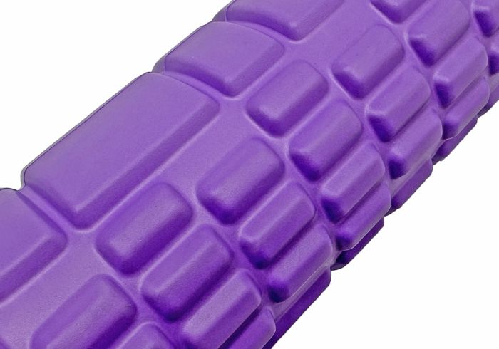 Масажний ролер EasyFit Solid Grid Roller Mini 30 см фіолетовий