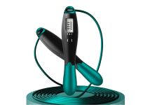 Швидкісна скакалка з лічильником EasyFit чорний-зелений