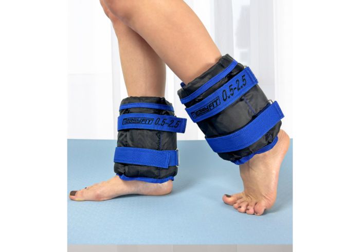 Обтяжувачі для ніг та рук EasyFit набірні чорно-сині 0,5-2,5 кг (пара)