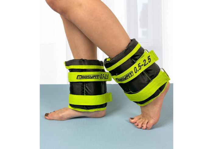 Обтяжувачі для ніг та рук EasyFit набірні чорно-зелені 0,5-2,5 кг (пара)