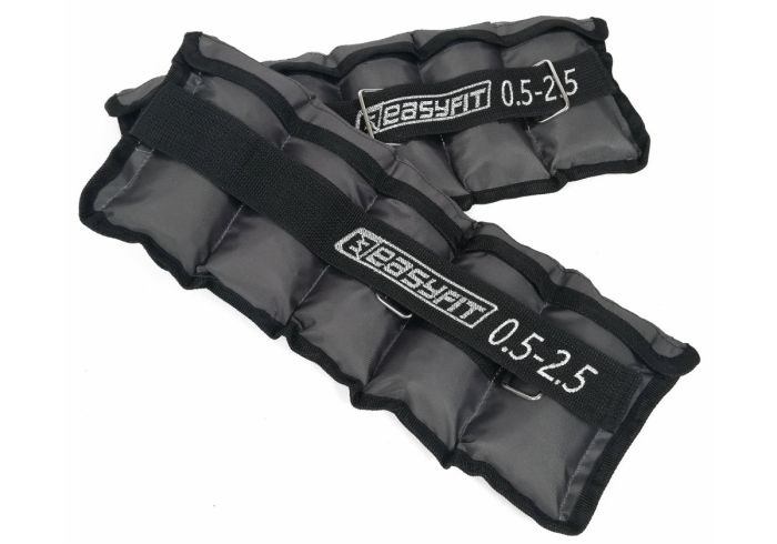 Обтяжувачі для ніг та рук з металом EasyFit Metal набірні зі змінною вагою 0,5-2,5 кг